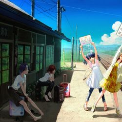 This is a pixiv picture whose title is 北へ！！.