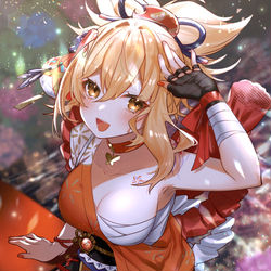 This is a pixiv picture whose title is 宵宮.