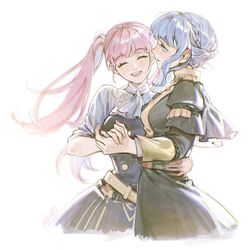 This is a pixiv picture whose title is 小粉小蓝.
