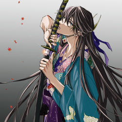 This is a pixiv picture whose title is 【紅葉鬼】絵・漫画.