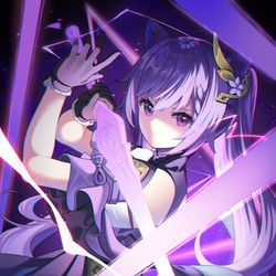 This is a pixiv picture whose title is 刻晴.