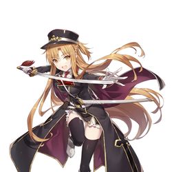 This is a pixiv picture whose title is 軍服アスナ.