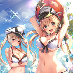 This is a pixiv picture whose title is プリンツ＆グラーフ水着.