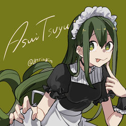 This is a pixiv picture whose title is メイド梅雨ちゃん💚.