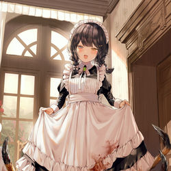 This is a pixiv picture whose title is 捕食系メイド.