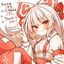 This is a pixiv picture whose title is 動画投稿1周年&YouTube登録者1万人記念.