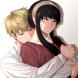 This is a pixiv picture whose title is 背後擁抱.