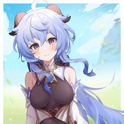 This is a pixiv picture whose title is 甘雨.