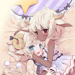 This is a pixiv picture whose title is ひつじ娘.