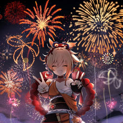 This is a pixiv picture whose title is 宵宮.