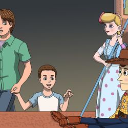 This is a pixiv picture whose title is トイ・ストーリー４の続きがあったらやってほしい話.