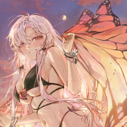 This is a pixiv picture whose title is 蝶.
