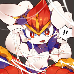 This is a pixiv picture whose title is ねばねばネットに引っかかってしまった！.