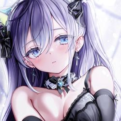 This is a pixiv picture whose title is 黒♥.