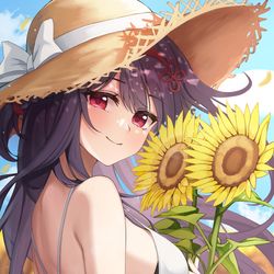 This is a pixiv picture whose title is ひまわり.