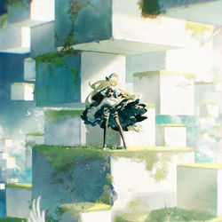 This is a pixiv picture whose title is 積み木のメロディー.