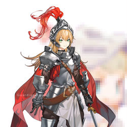 This is a pixiv picture whose title is 女騎士.