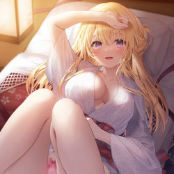 This is a pixiv picture whose title is 「こっち来て」.