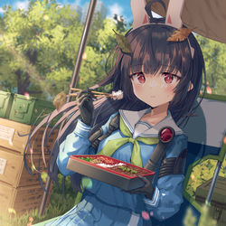 This is a pixiv picture whose title is 「…先生？」.