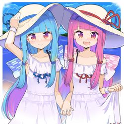 This is a pixiv picture whose title is サマー琴葉姉妹.