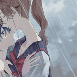 This is a pixiv picture whose title is 雨.