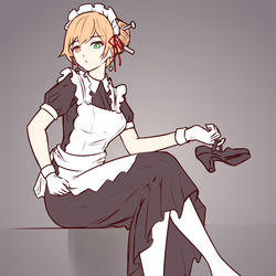 This is a pixiv picture whose title is 节制限定款女仆装.
