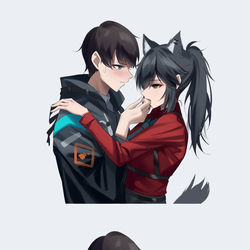 This is a pixiv picture whose title is 甘嚙み.
