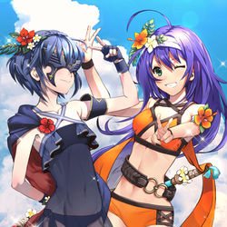 This is a pixiv picture whose title is 仮面マルス＆ワユ.