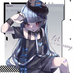 This is a pixiv picture whose title is 1周年だし、天使から悪魔に….