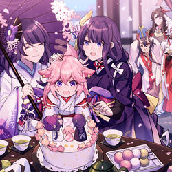 This is a pixiv picture whose title is 合同お誕生日会.