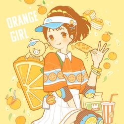 This is a pixiv picture whose title is オレンジ女子🍊.