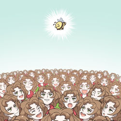 This is a pixiv picture whose title is アーティ空を見上げる.