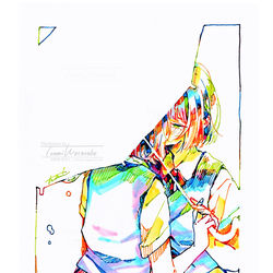 This is a pixiv picture whose title is 「内緒ね。」.