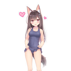 This is a pixiv picture whose title is スク水界のおしゃれ担当.
