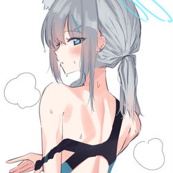 This is a pixiv picture whose title is ん、先生は天井のシミを数えていればいい.