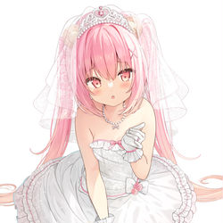 This is a pixiv picture whose title is 【お仕事】ウエディング姫熊りぼんちゃん.