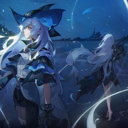 This is a pixiv picture whose title is 忧郁蓝调斯卡蒂.