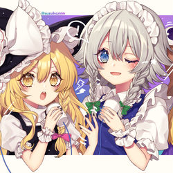 This is a pixiv picture whose title is 伝える青い糸.