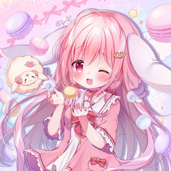 This is a pixiv picture whose title is FANBOXビジュアルイメージイラスト🎀🐏.