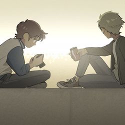 This is a pixiv picture whose title is 夢を語る日.