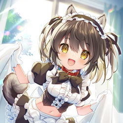 This is a pixiv picture whose title is 「ご主人さまっ！お外、とってもいいお天気ですよー！」.