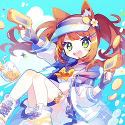 This is a pixiv picture whose title is 夏ケモ.