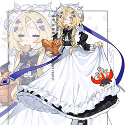 This is a pixiv picture whose title is 大食いメイドエクレシア.
