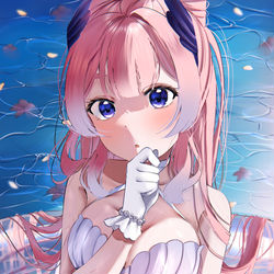 This is a pixiv picture whose title is 水着心海.