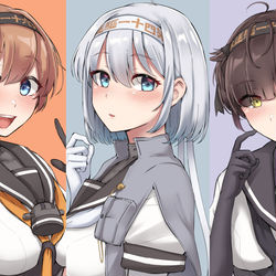 This is a pixiv picture whose title is ショート秋月型.