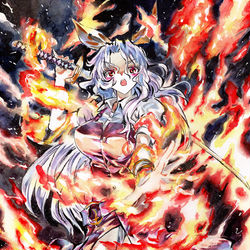 This is a pixiv picture whose title is 綿月依姫.