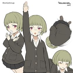 This is a pixiv picture whose title is Rolling Girl.