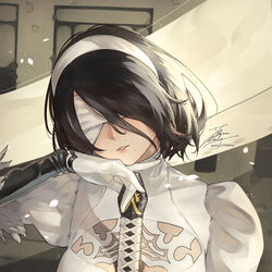 This is a pixiv picture whose title is 2P.