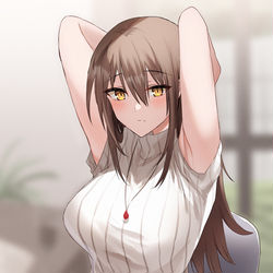 This is a pixiv picture whose title is 休憩の背伸び.