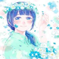 This is a pixiv picture whose title is ずっと笑ってて.
